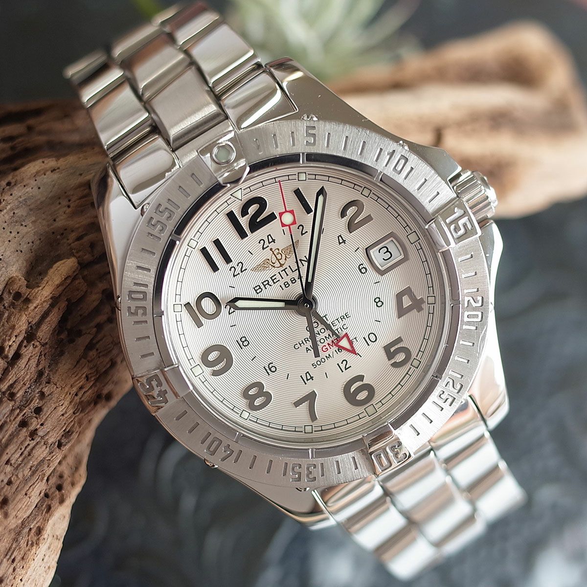 良品 ブライトリング コルト GMT A32350 シルバー 国内正規品 保証書 