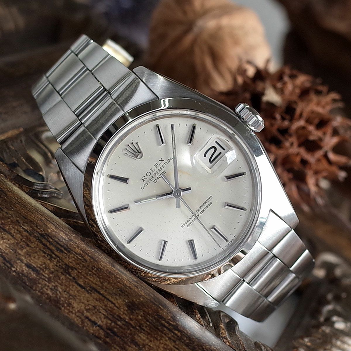ロレックス 1500 オイスターパーペチュアルデイト 1972年 SS 巻き  