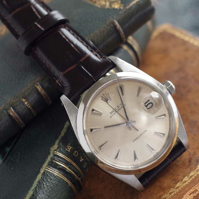 ロレックス 6694 オイスタープレシジョン デイト くさびインデックス 1964年 SS メンズ 手巻 腕時計 ROLEX アンティーク  OH済1年保証 | ブランドショップ パリノ