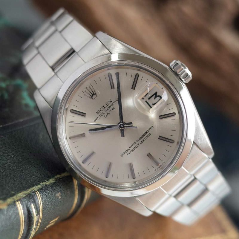 ロレックス 1500 オイスターパーペチュアル デイト 1972年 SS 巻きブレス 自動巻 CAL.1570 メンズ 腕時計 ROLEX  アンティーク OH済1年保証 | ブランドショップ パリノ