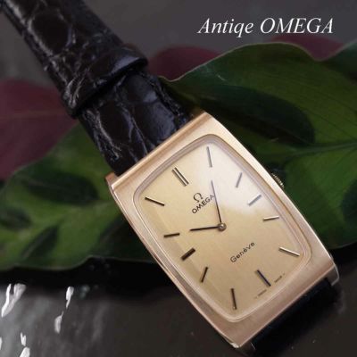 オメガ ジュネーブ レクタンギュラー ゴールド 70'S