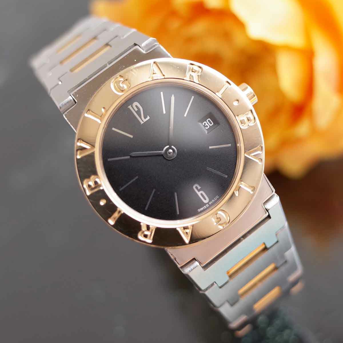 BVLGARI ブルガリブルガリ レディース腕時計 BB26SGD YG×SS BVLGARI ブルガリブルガリ BB26SGD SS/YG コンビ 黒文字盤 ブラック