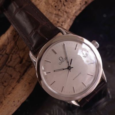 オメガ コンステレーション ミニ K18 革ベルト クォーツ レディース 腕時計